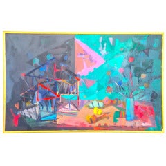 Impressive Large Mid-Century Abstract Painting by Miquel Ibarz 6