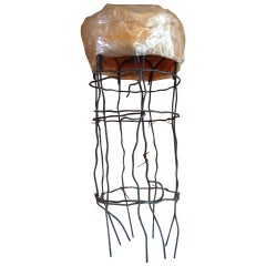 Untitled Wire Sculpture Stool by Susan Eisler