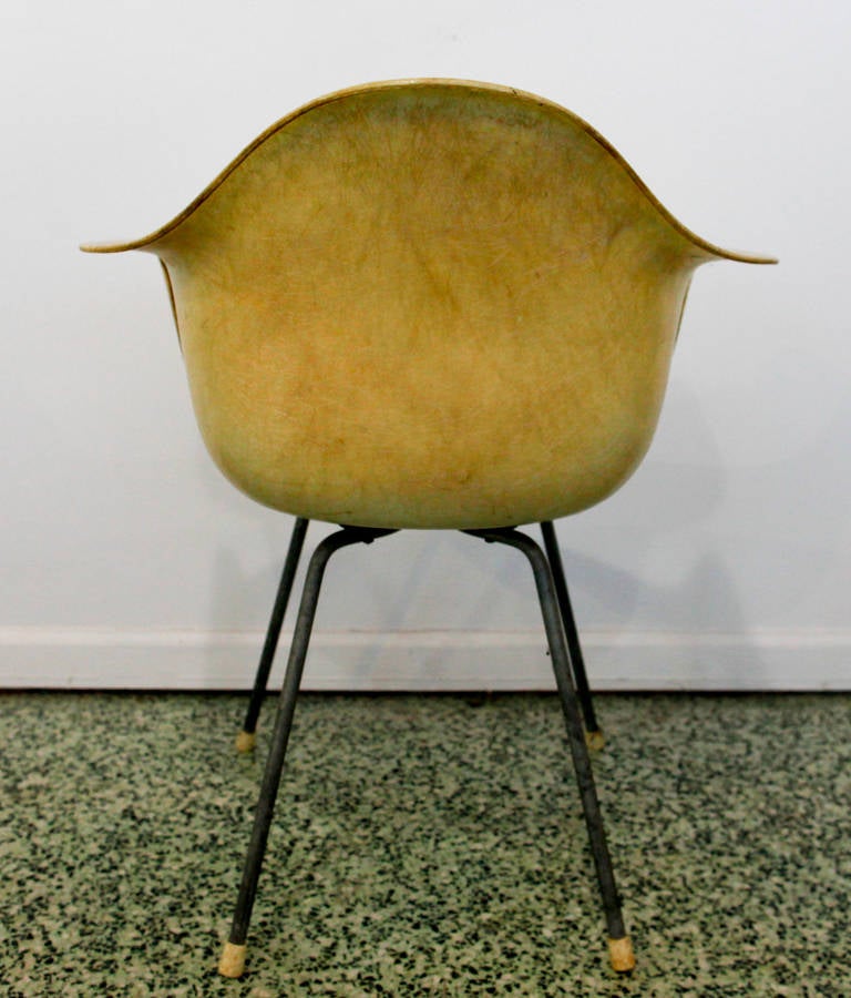 American Set of Parchment White Original Zenith Rope-Edge Eames Chairs for Herman Miller
