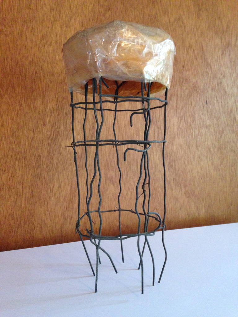 American Untitled Wire Sculpture Stool by Susan Eisler