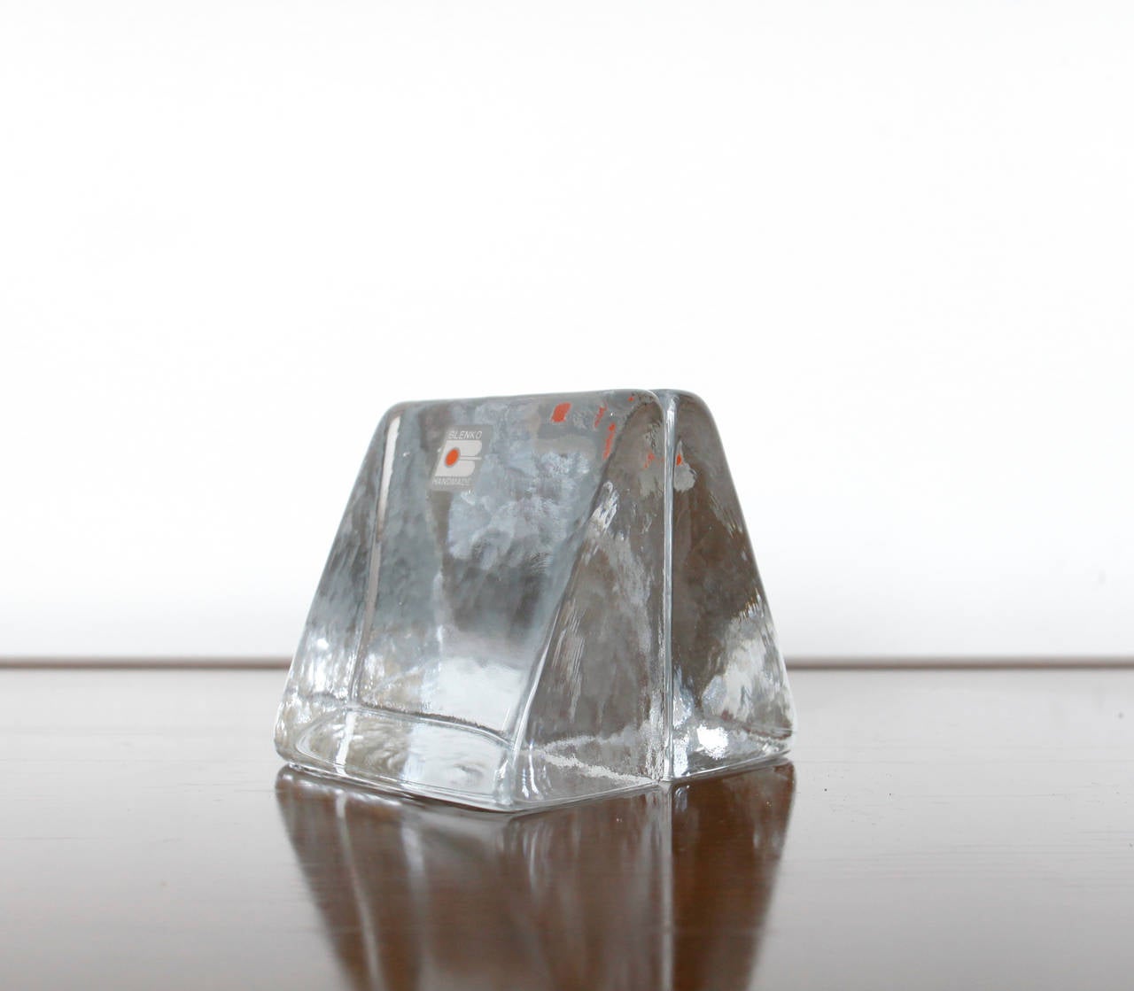 italien Serre-livres en verre Blenko de style mid-century
