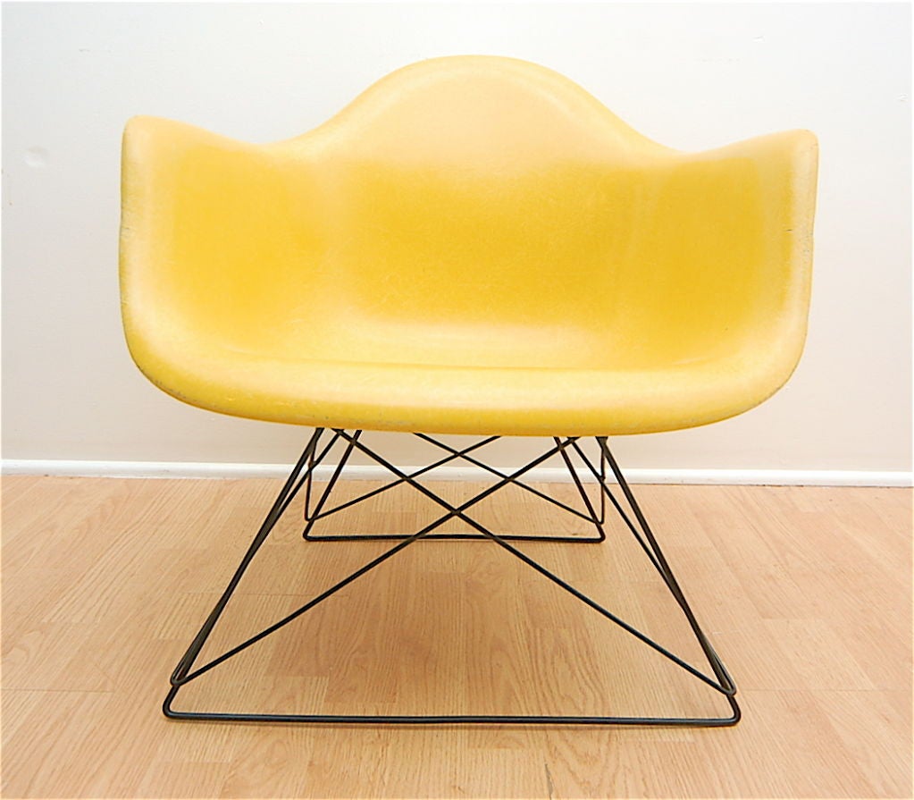 Fiberglass Yellow Herman Miller Eames Cat's Cradle Lounge Chair