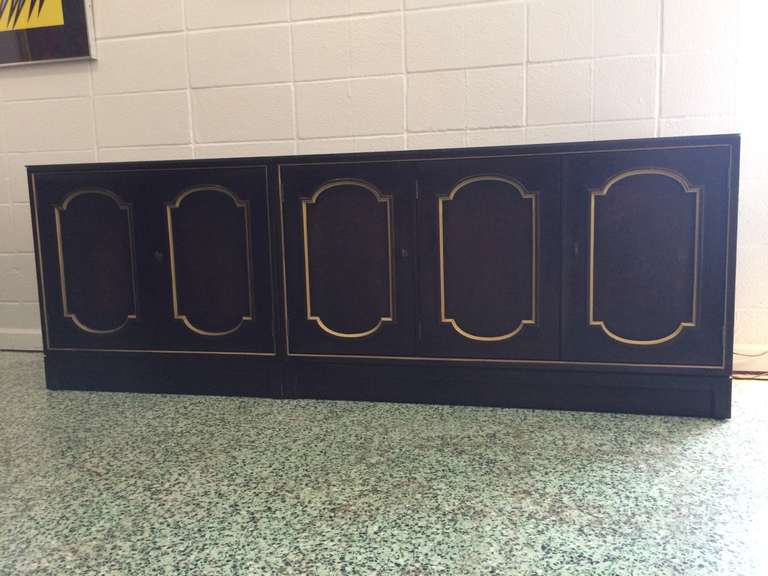 Black and Gold Henredon Credenza