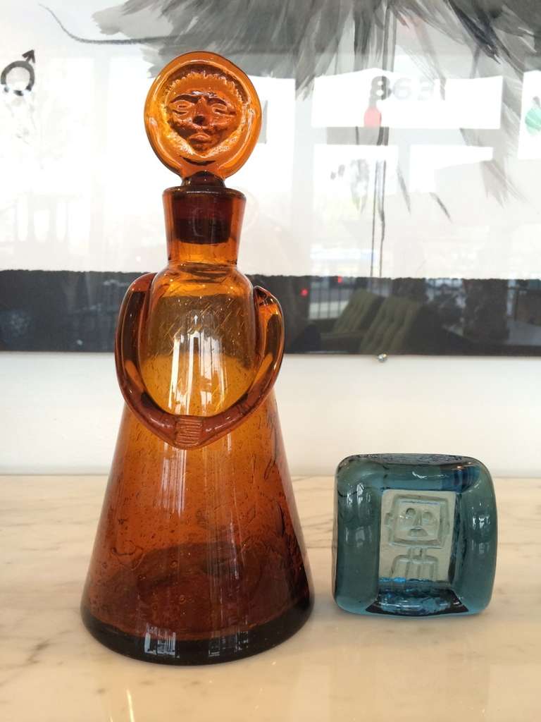 Erik Hoglund for Boda Decanter and Dish In Excellent Condition In St. Louis, MO