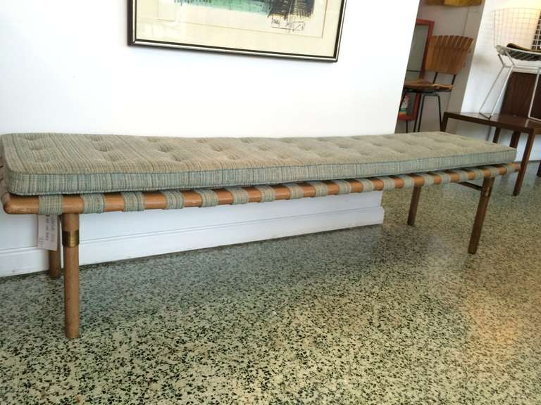long padded bench