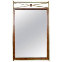 Hollywood Regency Gold X Mid-Century Wall Mirror