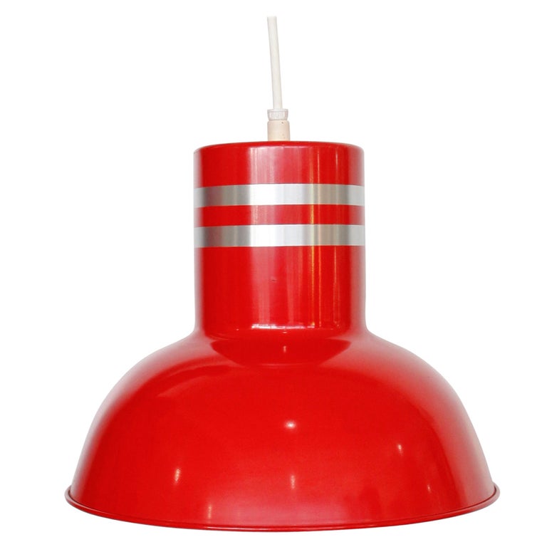 Industrial Lightolier Red Light Fixture For Sale at 1stDibs