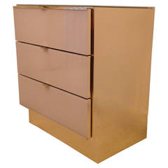 Ello Chrome Dresser or Nightstand, Milo Baughman in Paul Evans Style