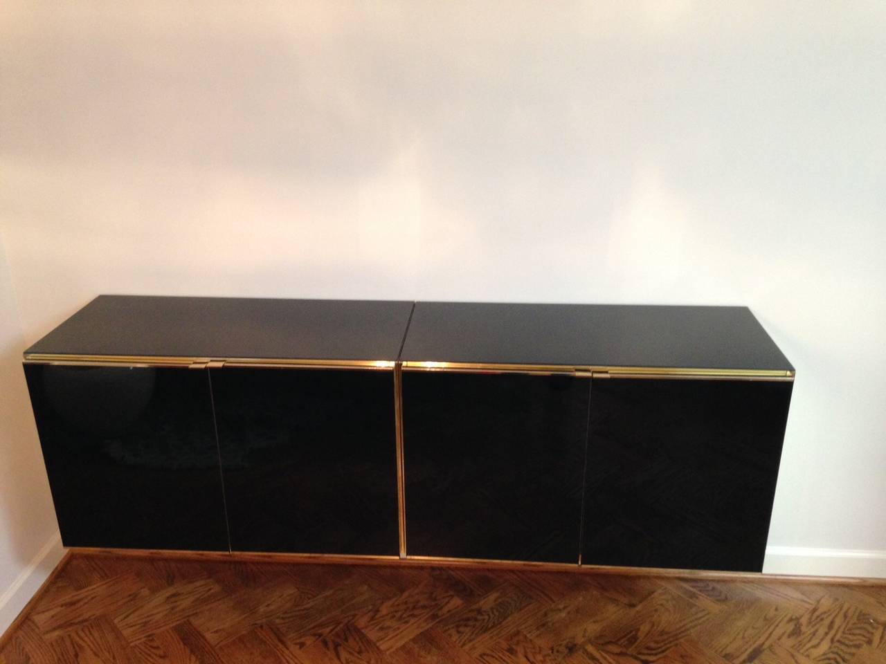 Floating Black and Gold Ello Credenza 2