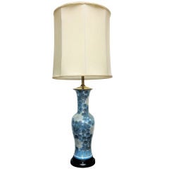 Blue Chrysanthemum Porcelain Lamp by Marbro