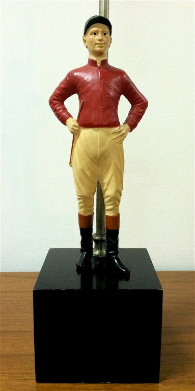 American 1940s Jockey Figure Lamp