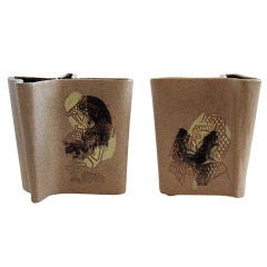 Pair Marianna Von Allesch Pottery Vases