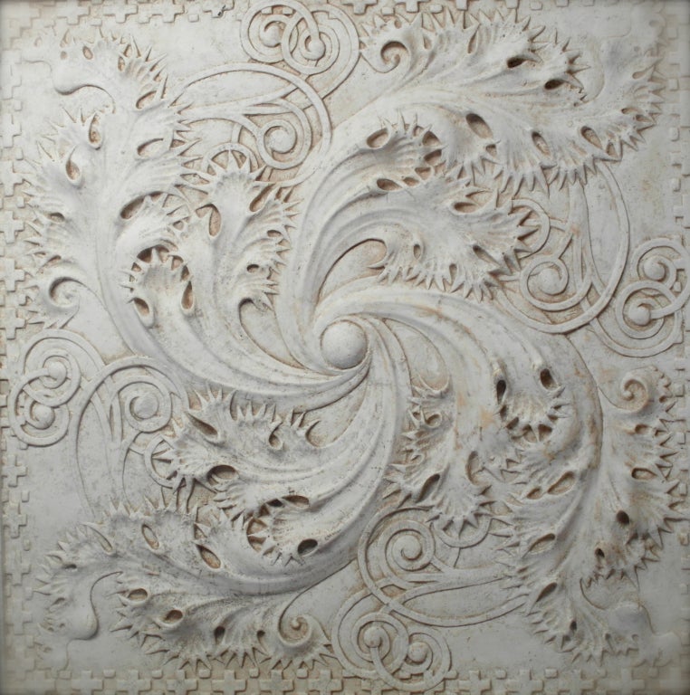 19th Century Louis Sullivan Plaster Panel from Auditorium Hall, Chicago, 1889