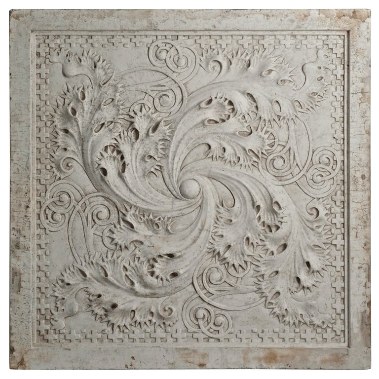 Louis Sullivan Plaster Panel from Auditorium Hall, Chicago, 1889