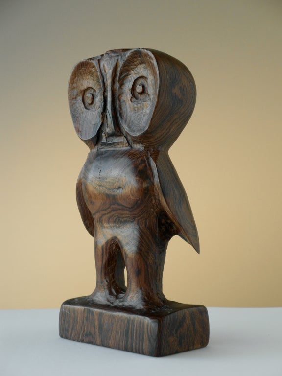 Mexican Don Shoemaker Carved Wooden Owls