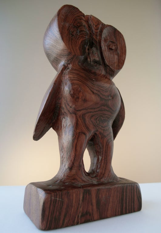 Mid-20th Century Don Shoemaker Carved Wooden Owls