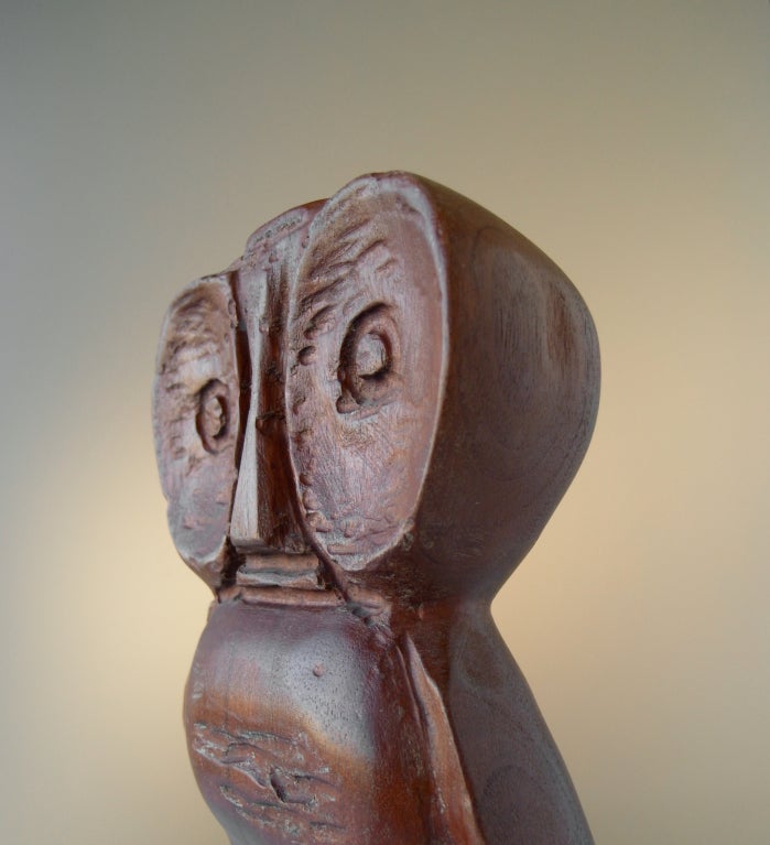 Don Shoemaker Carved Wooden Owls 3