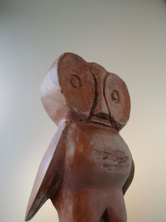 Don Shoemaker Carved Wooden Owls 4
