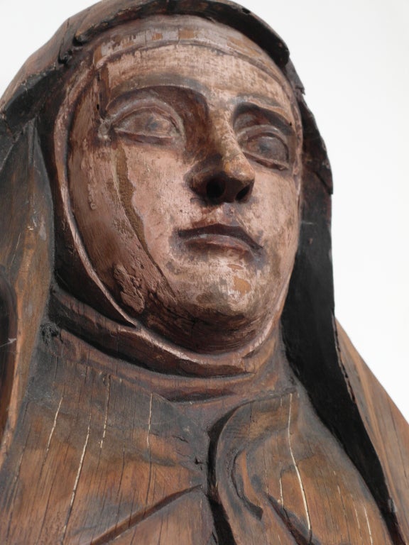 Colonial Mexican Carved Teresa of Avila For Sale 5