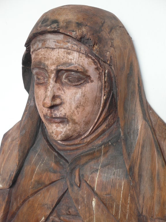 Colonial Mexican Carved Teresa of Avila