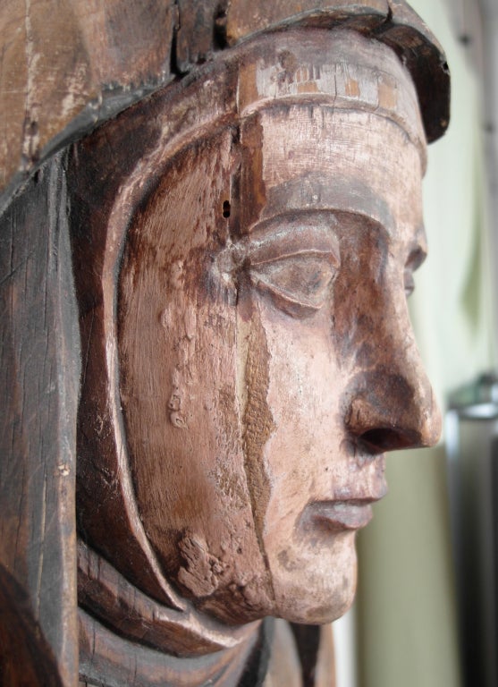 Colonial Mexican Carved Teresa of Avila For Sale 1