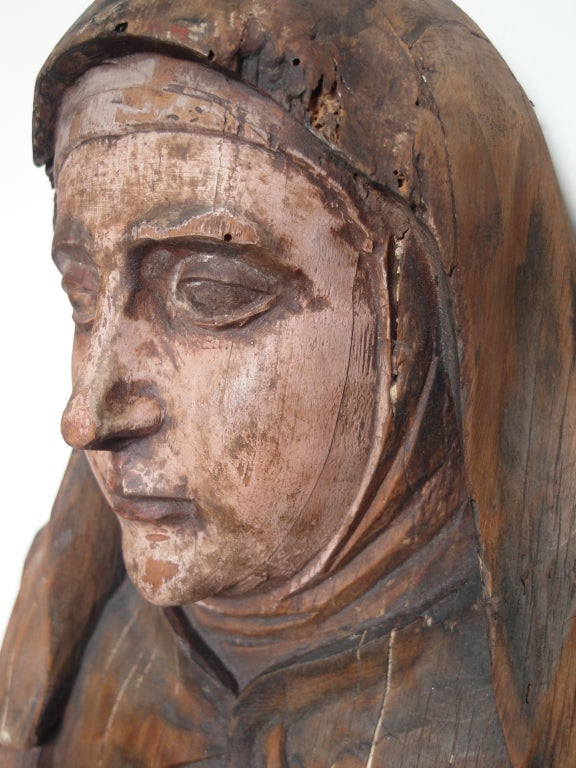 Colonial Mexican Carved Teresa of Avila For Sale 2
