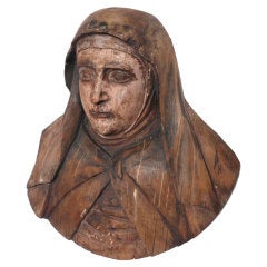 Colonial Mexican Carved Teresa of Avila