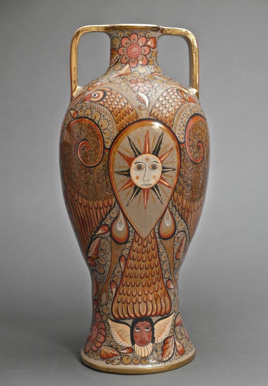 Unique Jose Luis Cortez Burnished Ceramic Vase 5
