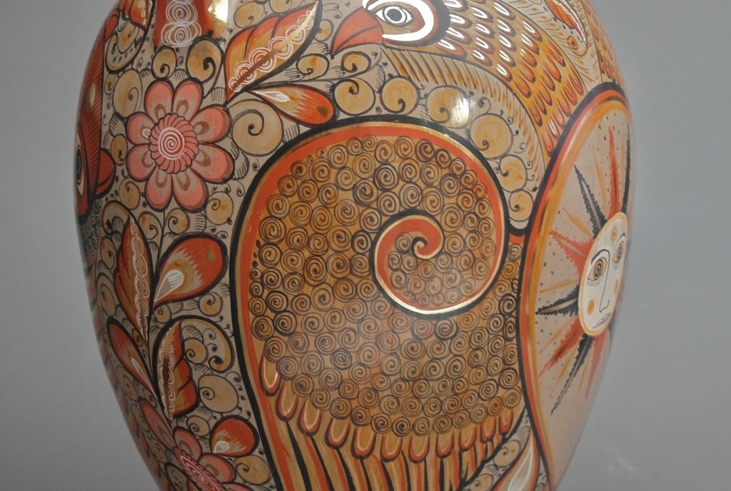 Contemporary Unique Jose Luis Cortez Burnished Ceramic Vase