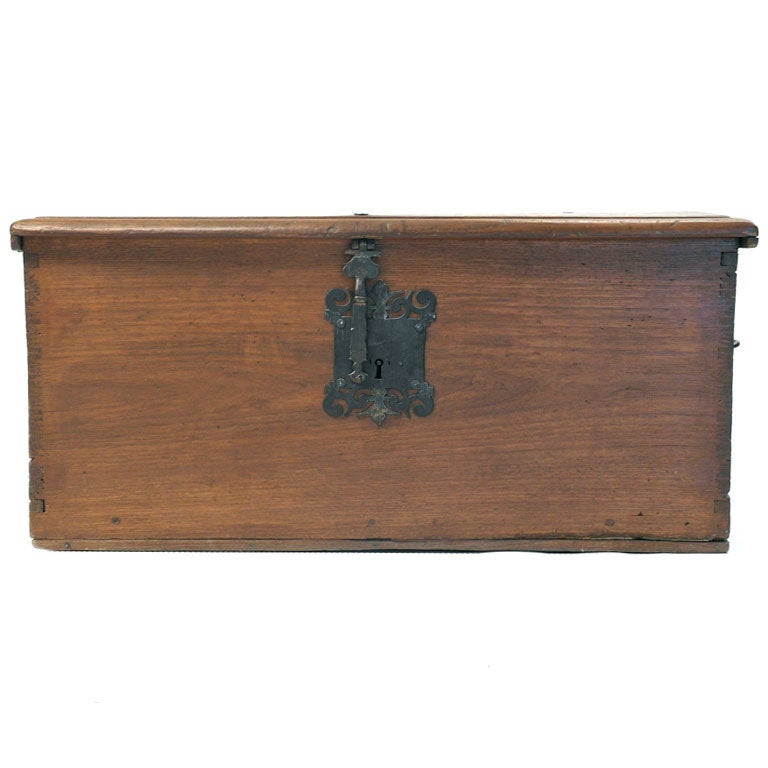 18th centuy Mexican colonial six board blanket chest