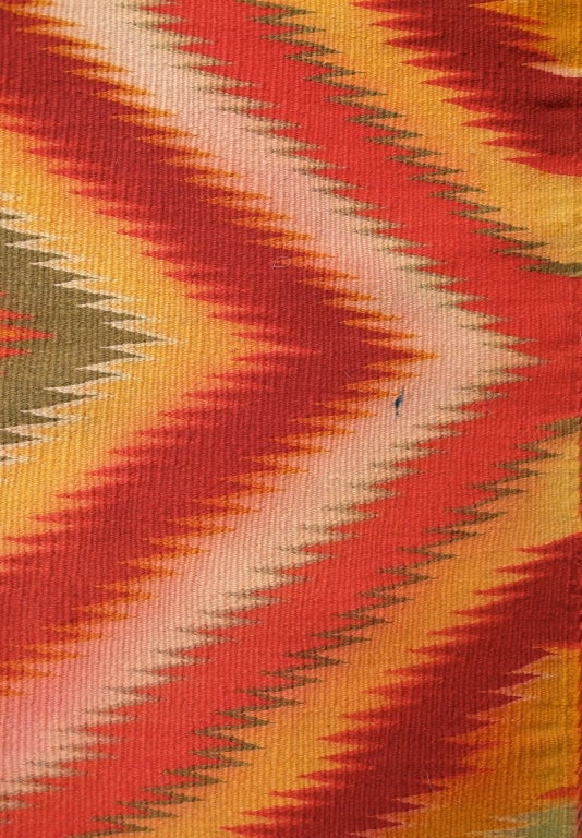 Navajo Germantown Eyedazzler Blanket In Excellent Condition For Sale In San Miguel Allende, GTO