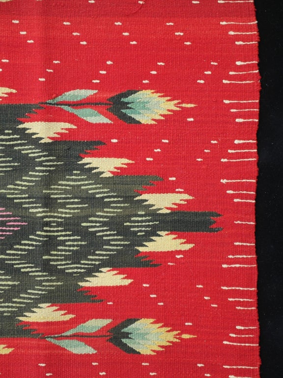 Wool Post Classic 19th Century Mexican Serape For Sale