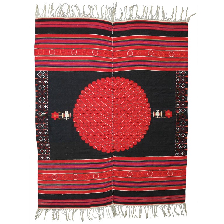 Late 19th Century Oaxacan Porfirato Period Blanket For Sale