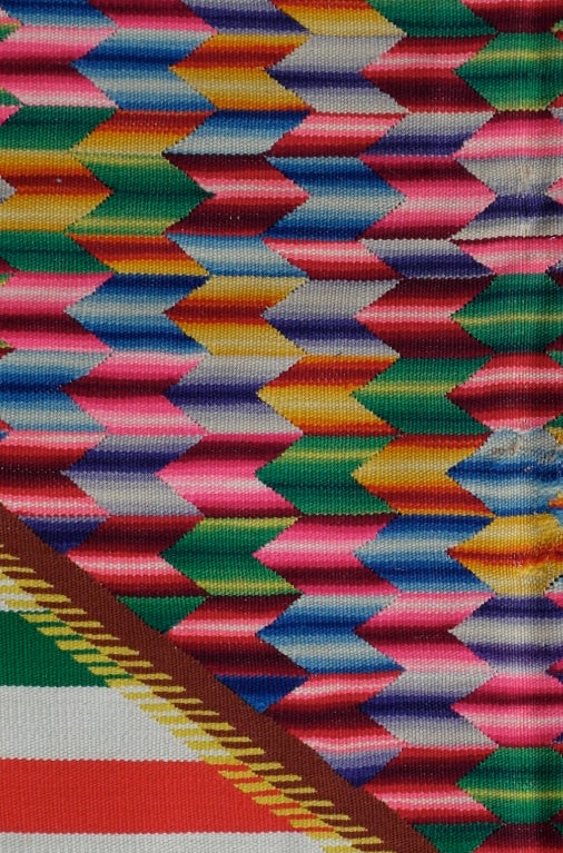 Wool Mexican Serape For Sale