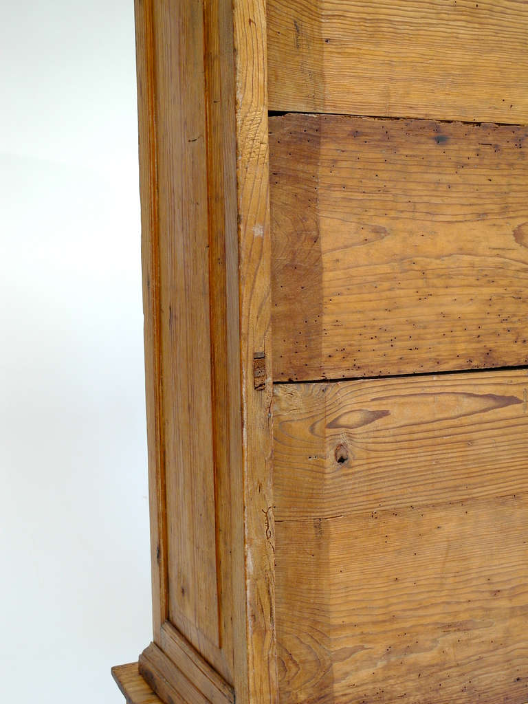 Mexican Colonial Tall Pine Cabinet For Sale 4
