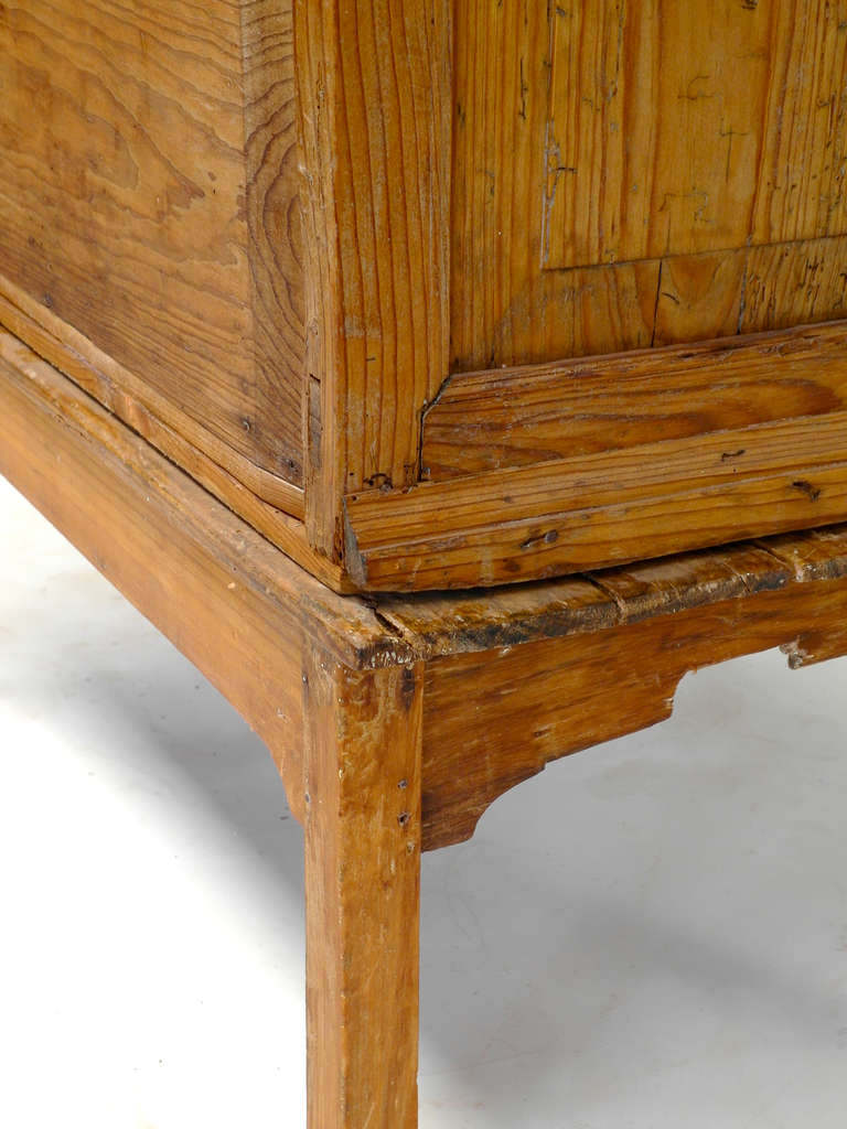 Mexican Colonial Tall Pine Cabinet For Sale 2