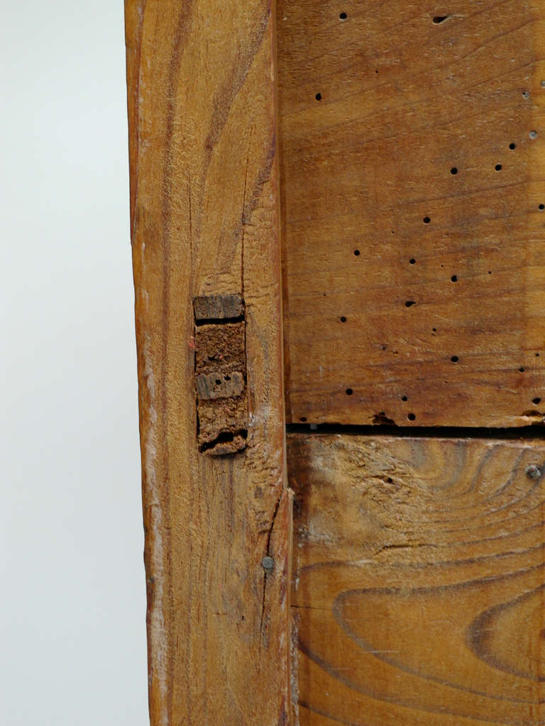 Mexican Colonial Tall Pine Cabinet For Sale 5