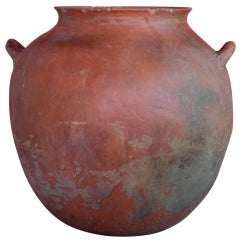 Vintage Monumental Mexican Earthenware Cooking Pot