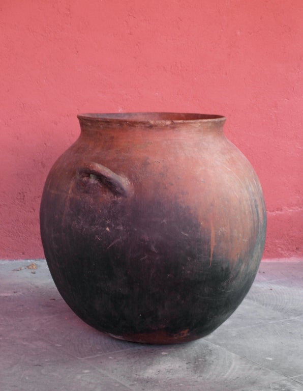 Monumental Mexican Earthenware Cooking Pot For Sale at 1stdibs