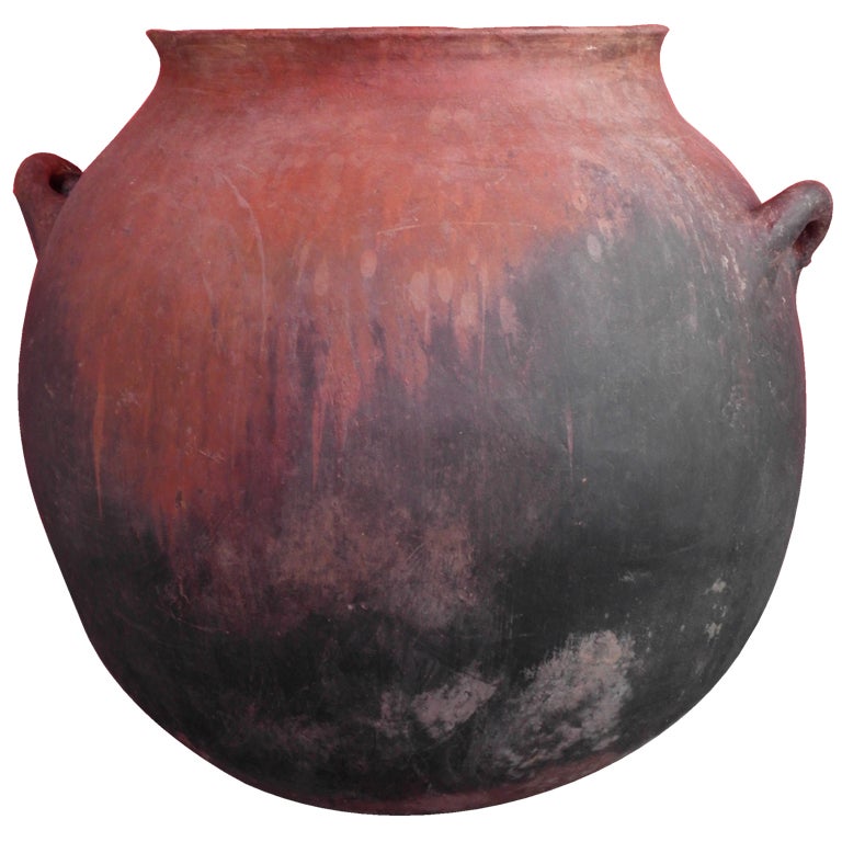 Monumental Mexican Earthenware Cooking Pot at 1stdibs
