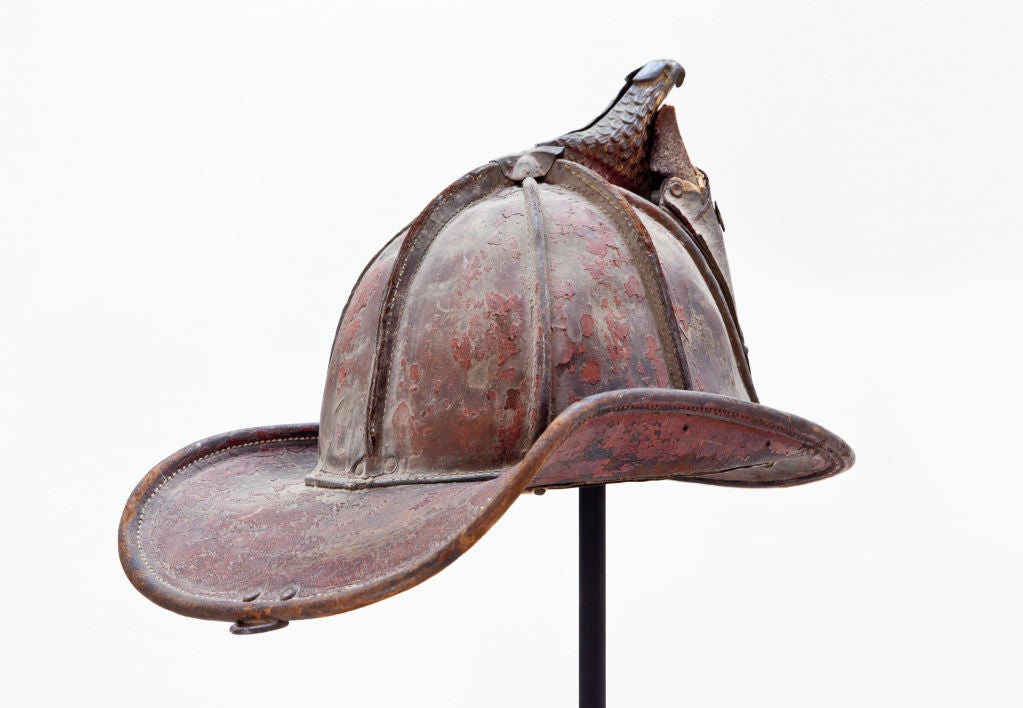 19th Century Cairns & Brothers Leather Fireman's Leather Helmet 1