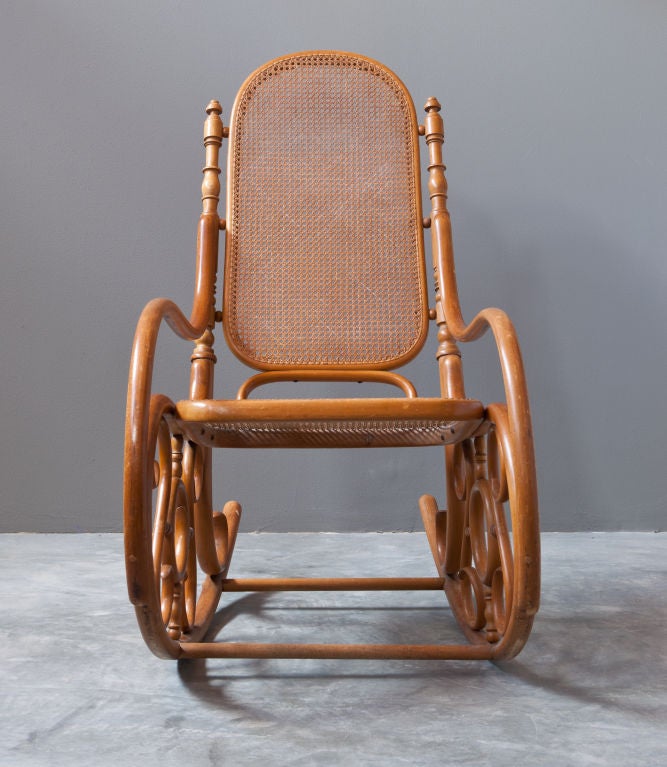 Czech D.G. Fischell Bentwood Rocking Chair For Sale