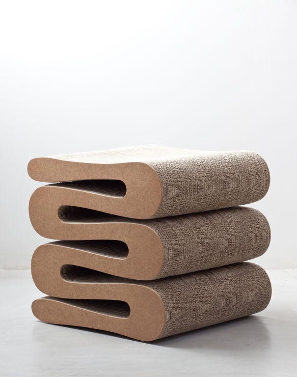 American Frank Gehry Easy Edges Wiggle Stool, 2001 Vitra Edition