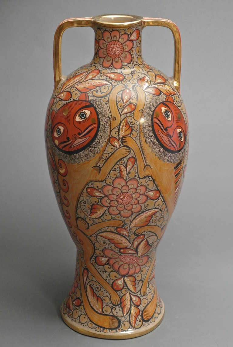 Unique Jose Luis Cotez Burnished Ceramic Vase For Sale 4