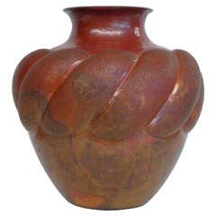 Large Santa Clara del Cobre Copper Vase