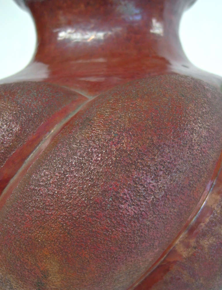 Large Santa Clara del Cobre Copper Vase 2