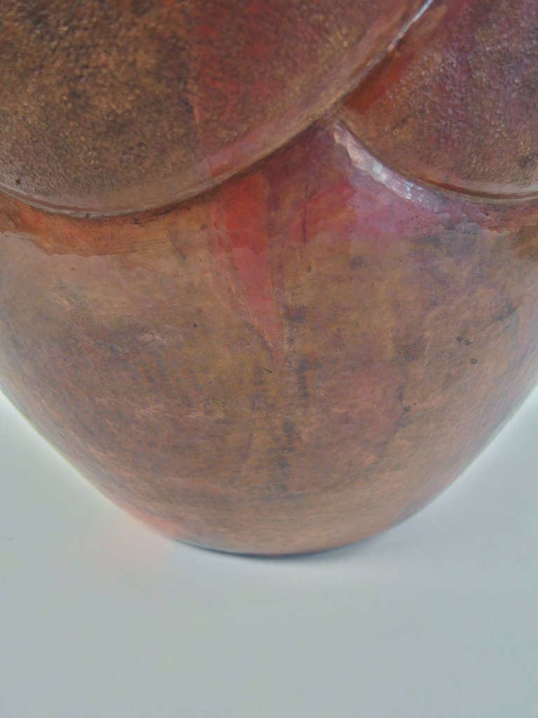 Large Santa Clara del Cobre Copper Vase 3