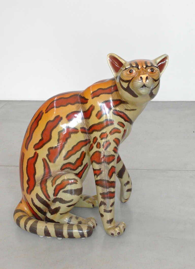 Sergio Bustamante Paper Mache Jaguar at 1stDibs
