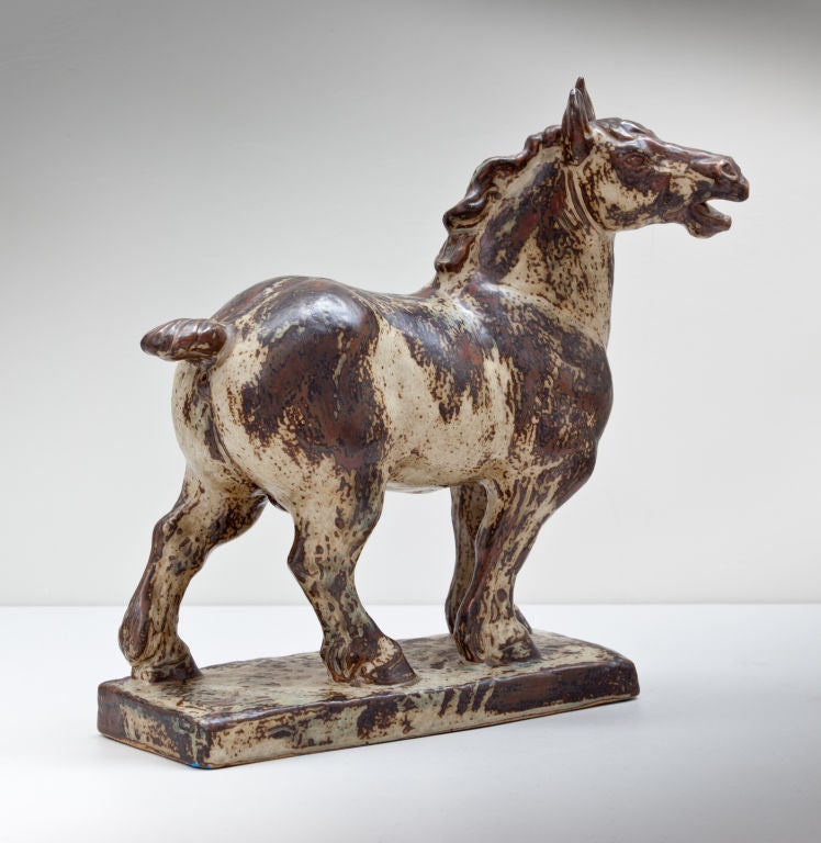 Mid-Century Modern Monumental Knud Kyhn Horse For Royal Copenhagen