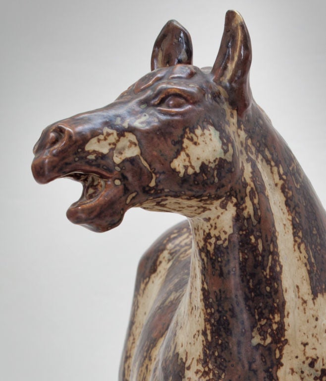 Monumental Knud Kyhn Horse For Royal Copenhagen 1